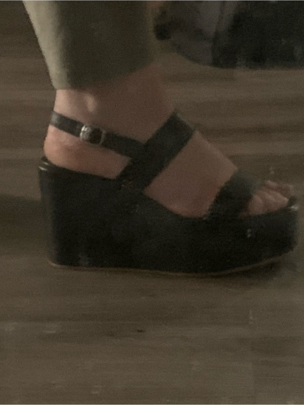 Y2K Buffalo David Bitton Black Platform Wedge Sandals 🖤 - Women's size 7.5/8 - Picture 9 of 9